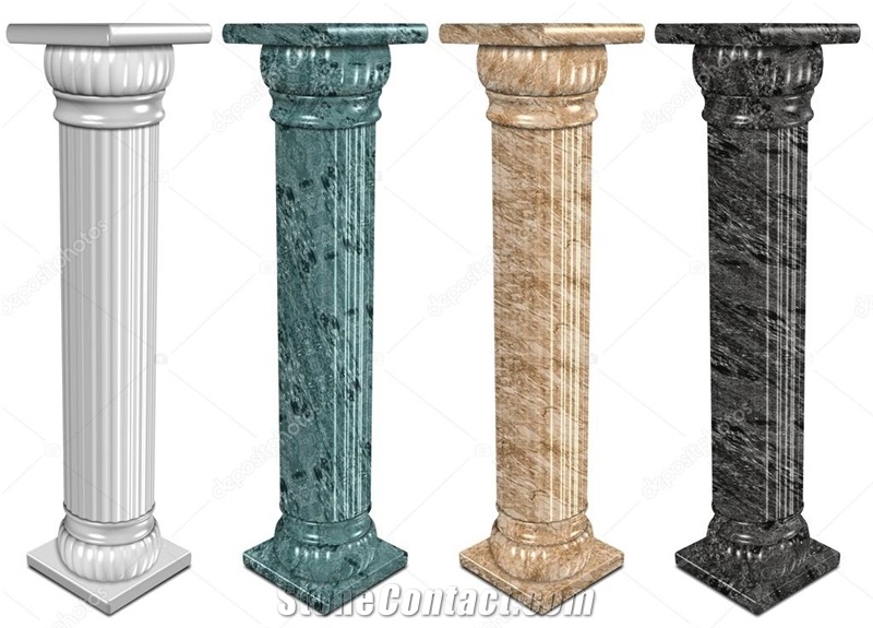 Natural Stone Columns Multicolor