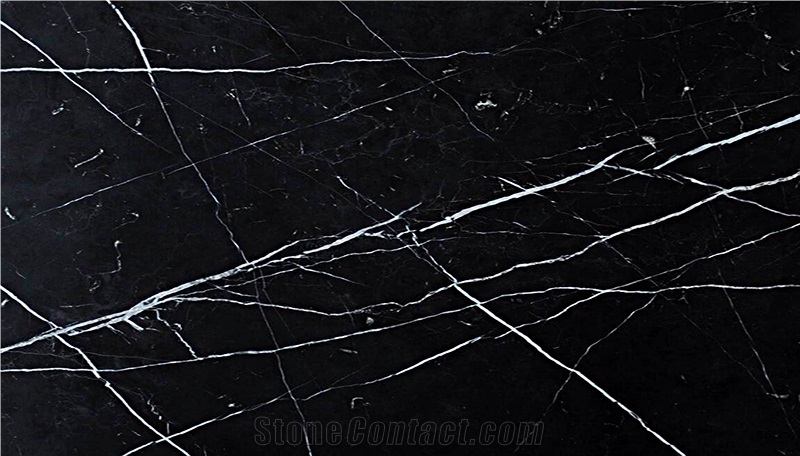 Nero Marquina Marble Slabs & Tiles, Turkey Black Marble