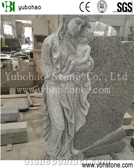 Sesame White/Polished Upright Headstone for West
