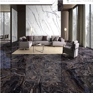 Marble Look Ceramic Polished Tiles 48"X95" 1200x2400mm