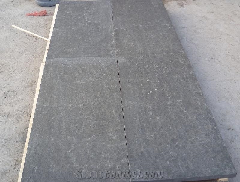 Mongolia Black Granite Tiles Slabs Outdoors