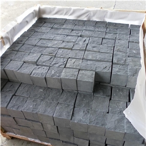 Black Basalt Natural Stone 10x10 Cobblestone