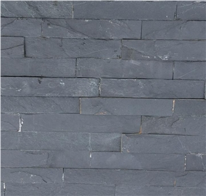 Black Quartzite Slate Wall Cladding Stone Panels