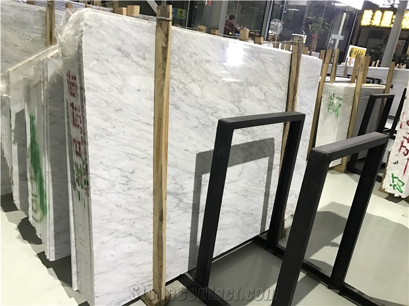 Carrara White Marble Round Cafe Table Tops