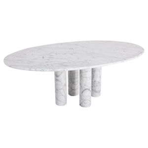 Carrara White Natural Stone Marble Center Table