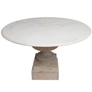 Carrara White Natural Stone Marble Center Table
