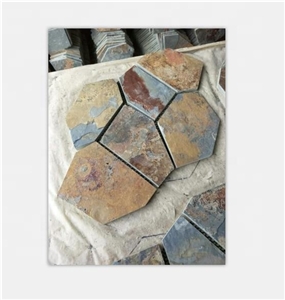 China Slate Tile Flagstone Mat Mesh Stone Tiles