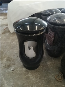 Granite Vase and Lantern for Tombstone