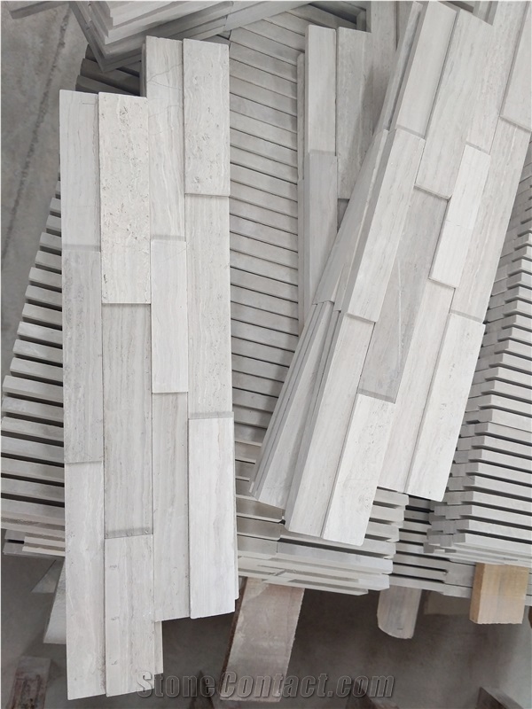 Natural Surface White Wood Ledger Panels