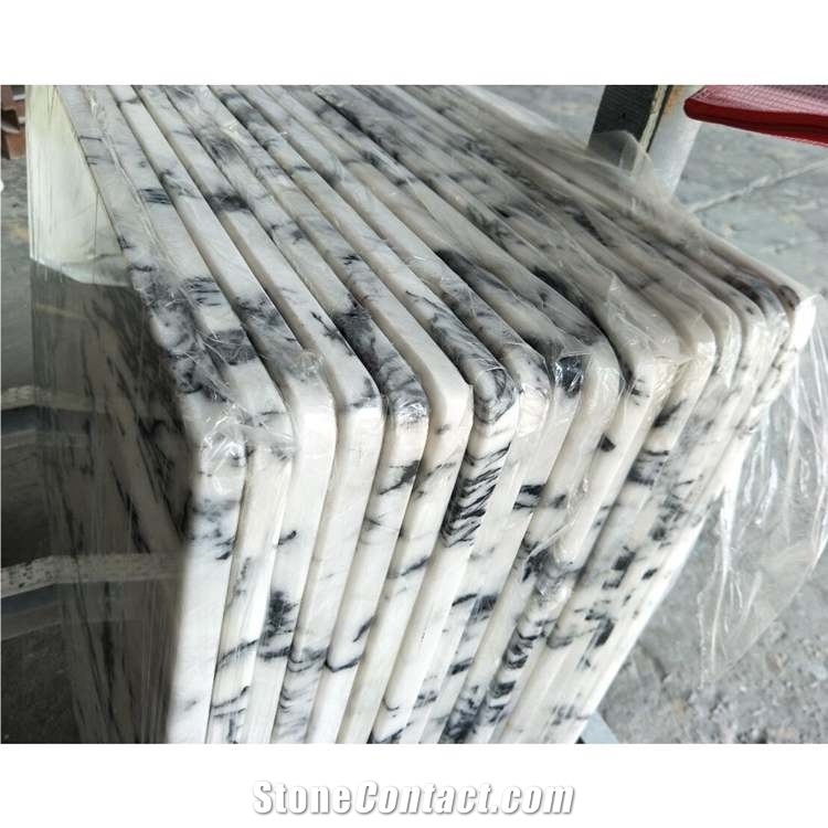 New York White Marble Square Coffee Table Top