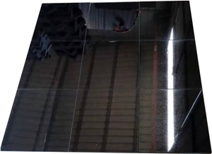Polished China Supreme Black Granite Tiles