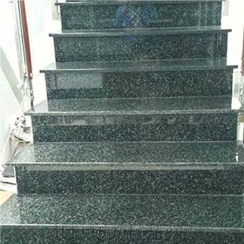 Polished Dumgere Green Granite Staircase