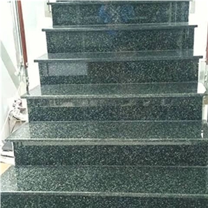 Polished Dumgere Green Granite Staircase