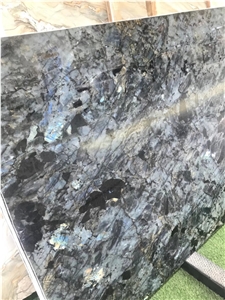 Polished Emerald Blue Granite Slabs