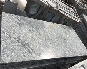 Polished Silver Grey Clouds Granite Countertop