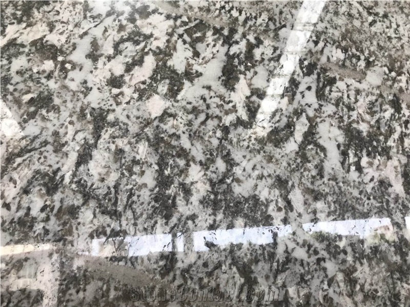 Polished Silver Mountain Snow Granite Slabs