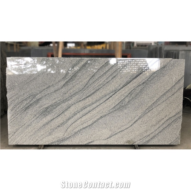 Polished Viscont White Wavy Granite Slabs