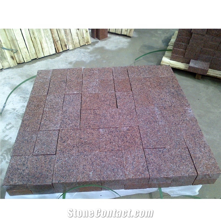 Polished Zhuangcheng Red Granite Tiles