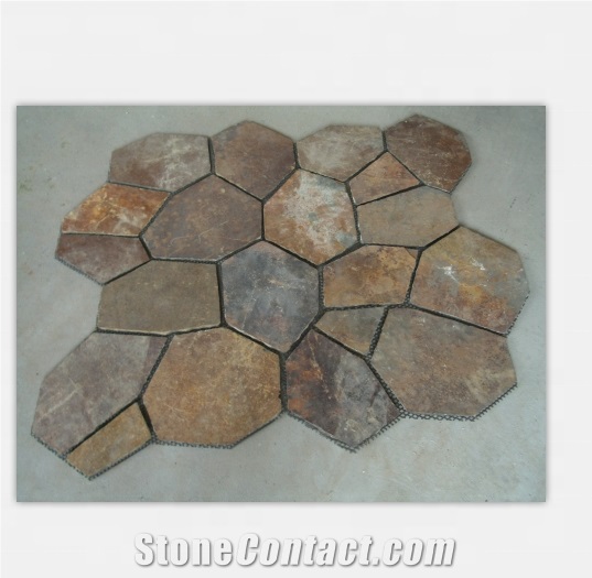 Slate Flagstone Interlocking Floor Tiles