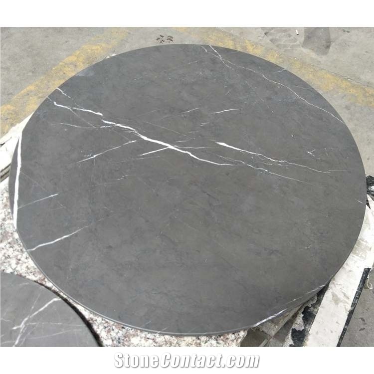 Table Top Round Pietra Gray Marble Tops for Coffee