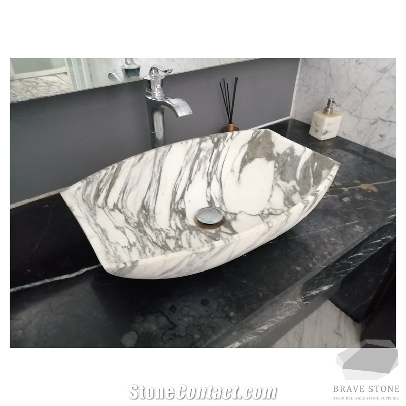 Arabescato Marble Sink