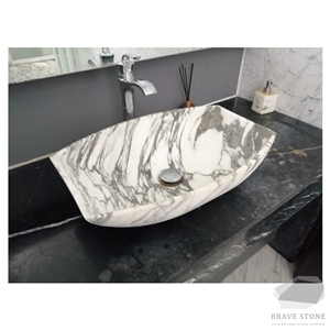 Arabescato Marble Sink