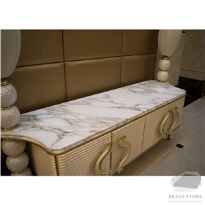 Calacatta Gold Marble Desk Top