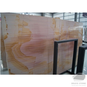 Dora Yellow Wooden Marble Slabs and Tiles