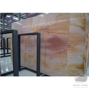 Dora Yellow Wooden Marble Slabs and Tiles