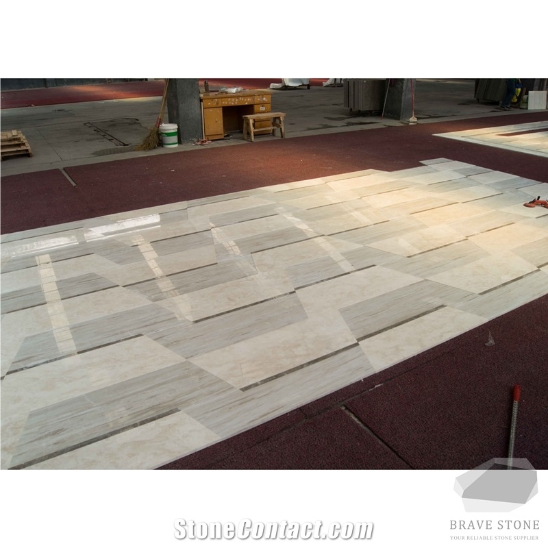 Eurasian White Wood Marble Tiles and Slabs