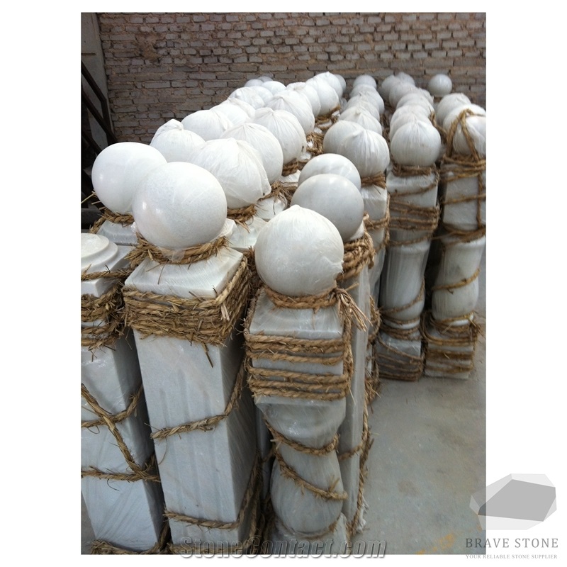 Kwong Sal White Marble Railing Balustrades