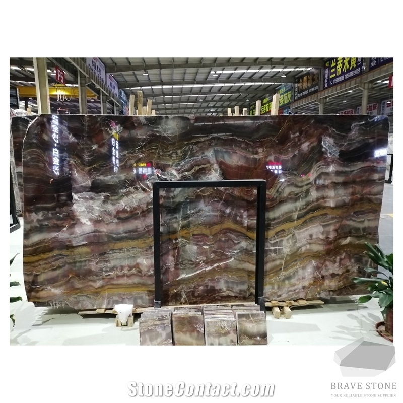 Red Louis Agate Marble Tiles and Slabs