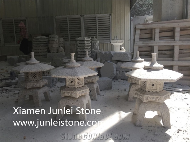 Stone Lamp/White Granite Japanese Lantern/Yellow Granite Lantern
