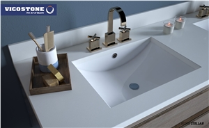 Quartz Bathroom Countertop Vicostone Bs390 Stellar