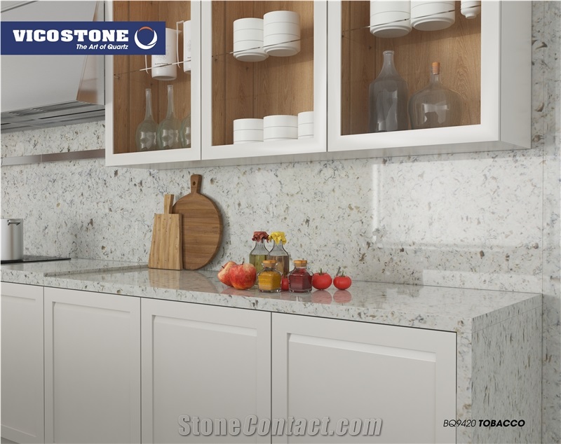 tobacco quartz Vicostone Bq9420 Tobacco Quartz Kitchen Countertop from Viet Nam
