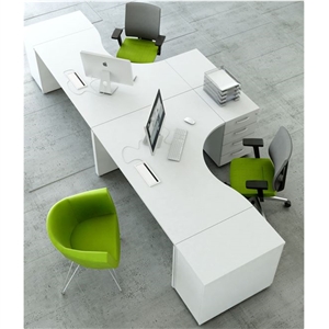 Commercial 4 Person Office Workstation for Staff