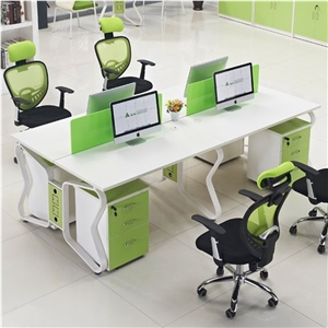 Modern Design Office Staff Table with Cabinet