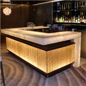 Modern Translucent Artificial Marble Bar Counter