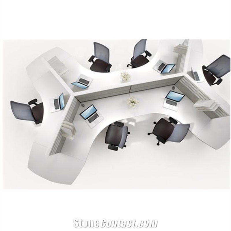 Triangle 3 Person Office Workstation Desk