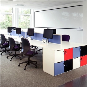 Triangle 3 Person Office Workstation Desk