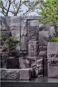 Beige Granite Nature Split Mushroom Stone Wall