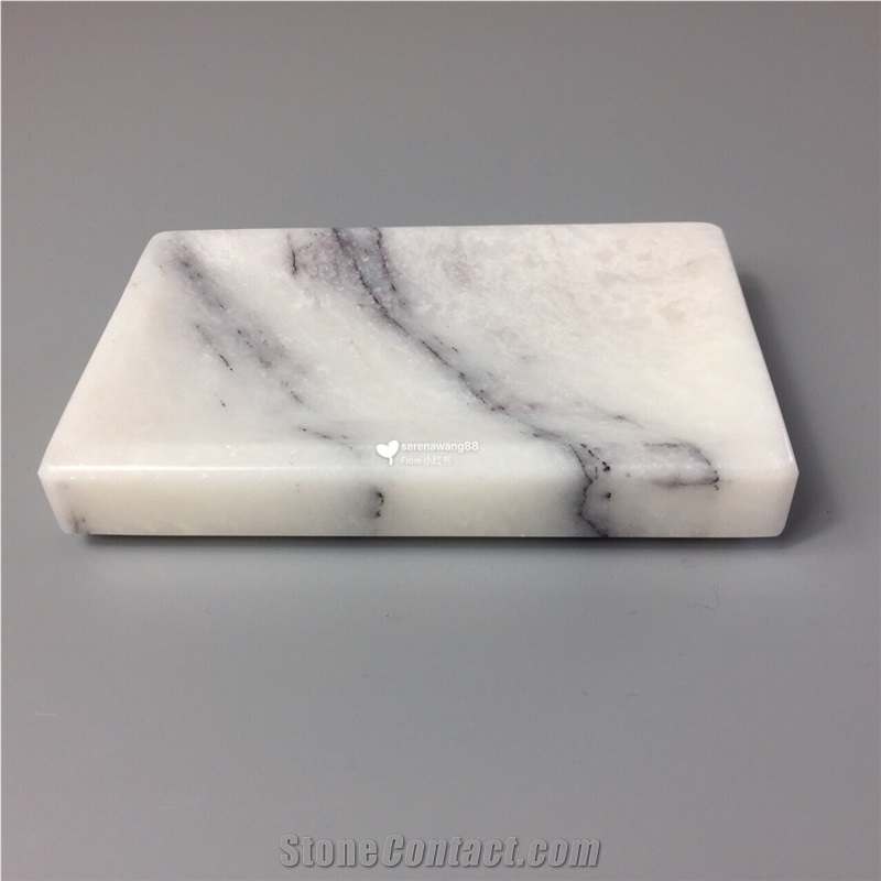 Small Size Natural Eco-Friendly Lilac Marble Tray