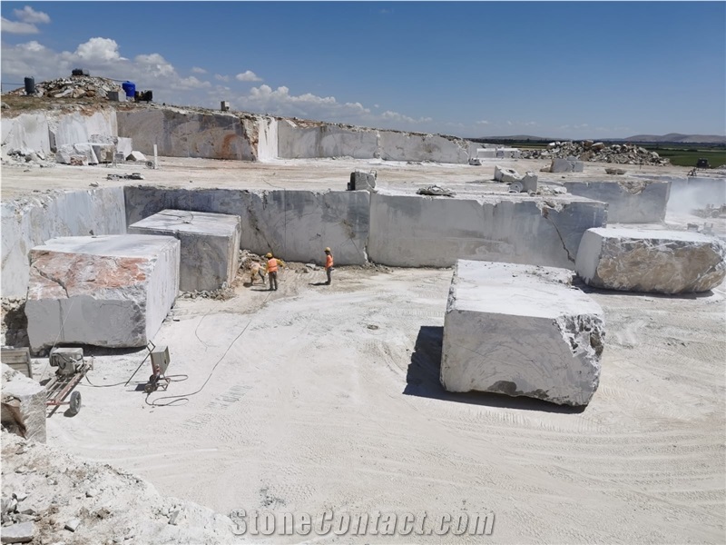 Karaman Cascatta Grey Marble Blocks