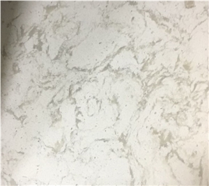 White Cement Ash Quartz Stone Slabs
