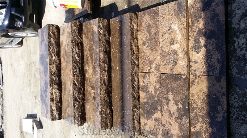 Brown Limestone Step