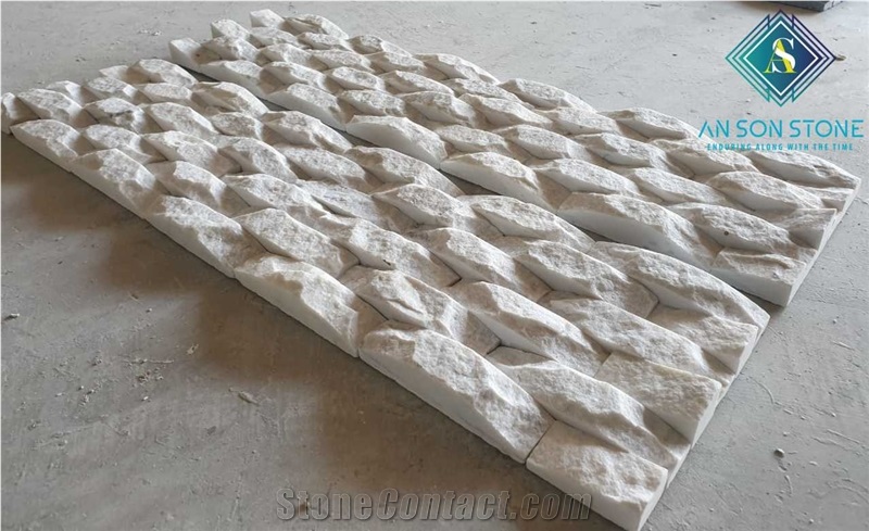 Attractive Waves White Marble Wall Panels