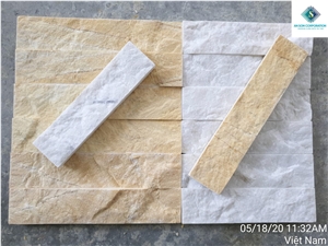 Yellow Marble Split Face Wall Panel