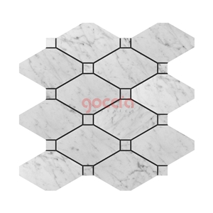 Boluche Mosaic Bianco Carrara Marble