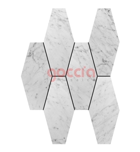 Labute Mosaic Bianco Carrara Marble Mosaic