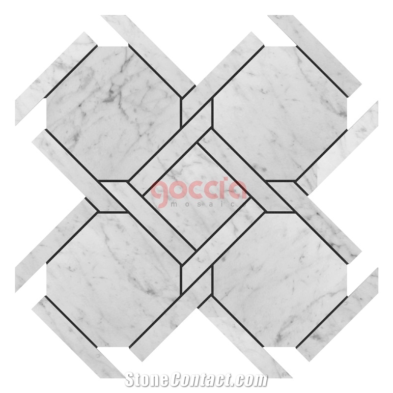 Tricota Mosaic Bianco Carrara Marble